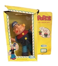 Vintage Uneeda Popeye Sailor Man Soft Vinyl 6" Doll 1979 Original Box #70895 Toy
