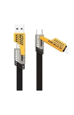 65W 4 in 1 Multi Charging Cable Flat Braided USBC Charge Cord  LOT Data Transfer