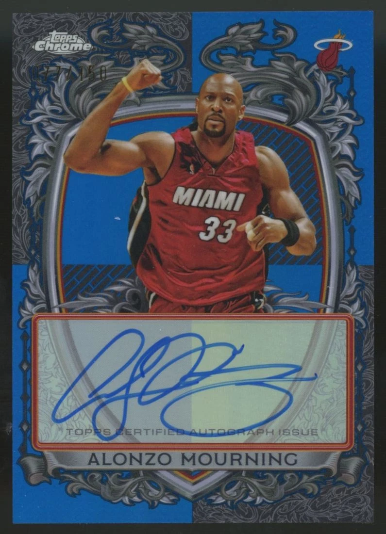 Alonzo Mourning Basketball Autographed Sports Trading Cards