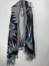 RAJ Anthropologie Thick Stitch Embroidered Duster Kimono Topper One Size