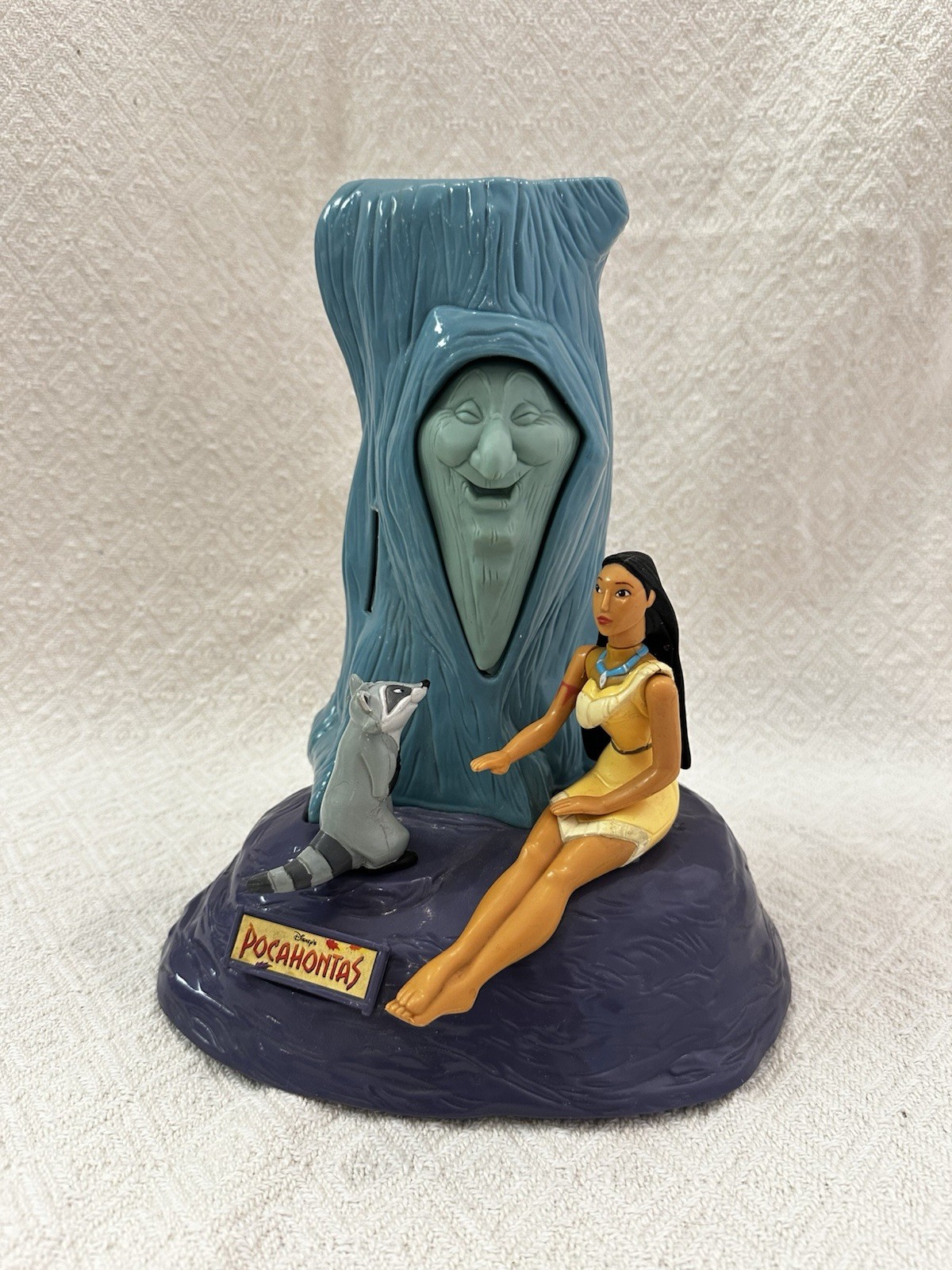 1995 Disney Pocahontas talking money bank manufactured by Thinkway Toys