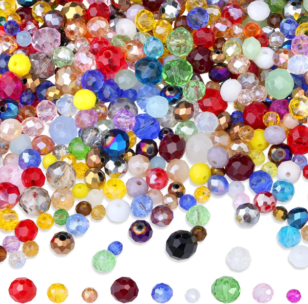 1100 StüCk Kristalle Glasperlen Facettierte Perlen Zum AuffäDeln Glitzerperlen M-image