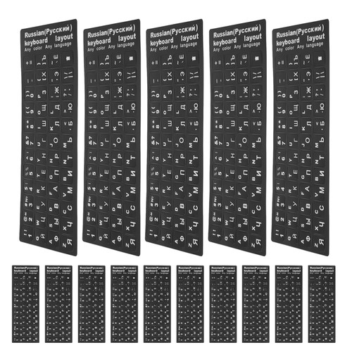 20 Sheets Russian Keyboard Stickers Letters Replacement Decals for Computer - 第 11/12 張圖片