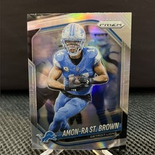2025 Prizm Football Amon Ra St Brown Silver Prizm 187