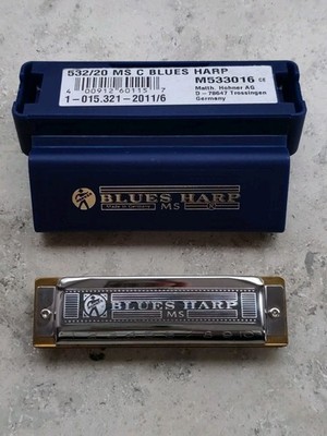 Hohner Blues Harp MS C-Dur Mundharmonika mit Etui M533016