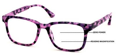 Women Progressive Reading Glasses No Line Clear on Top Bifocals Reader - Marble