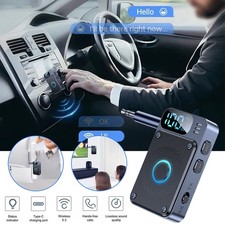 Bluetooth Aux Adapter Transmitter Receiver Kit 3.5mm w/ Airplane Headphone Jack