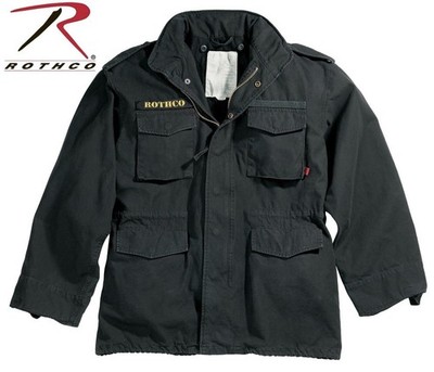 Rothco 8608 Black Vintage M-65 Military Field Jacket Lightweight M65 Coat Sz XL