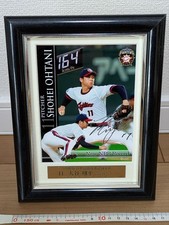 Shohei Ohtani Autographed Japan Record Commemorative Frame Baseball Famer Used
