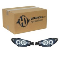 DIEDERICHS TUNING H4 SCHEINWERFER SATZ KLARGLAS SCHWARZ passend für PEUGEOT 206