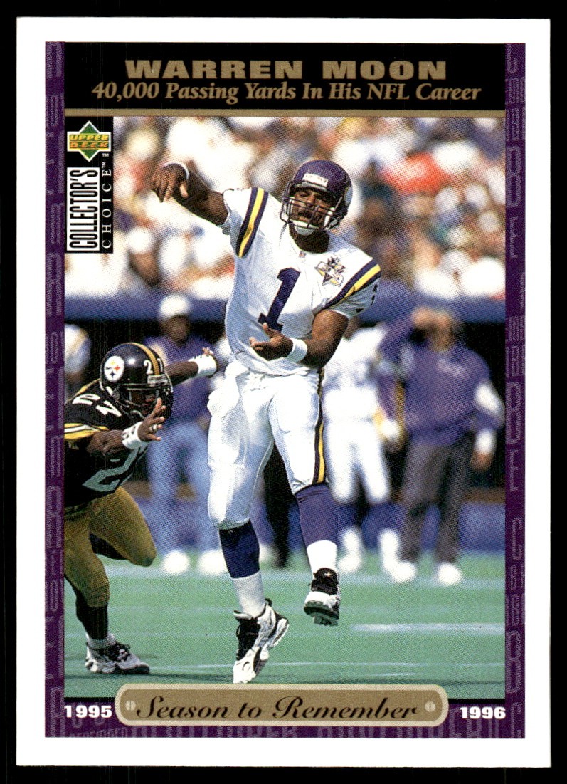 Warren Moon 1996 Collector's Choice Season to Remember Blow-ups #65 Vikings