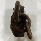 Vintage Solid Ebony Elephant- Hand-Carved Masterpiece- Interlocking Puzzle Chain — photo 7