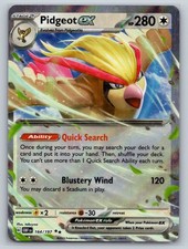 Pidgeot ex Holo Double Rare SV03: Obsidian Flames 164/197 LP