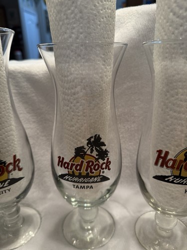 Hard Rock Cafe Hurricane Gläser verschiedene Städte 4 Stück Top Zustand - Bild 6 von 6