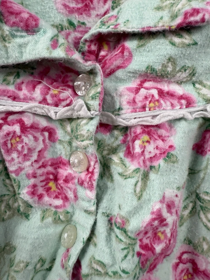 Camisón de ballet grande Lanz Of Salzburg Nantucket rosa suave 100 % ALGODÓN FRANELA Foto 3 de 4