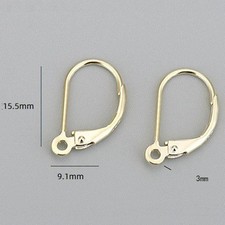 1Pair 18K Gold Plated Sterling Silver Earring...