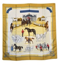 Hermes Vintage Silk Scarf Les Haras Nationaux By H. De Watrigant