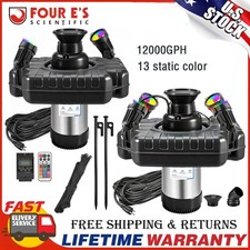 12000LPH Pond Fountain Aerator 750W Fountain Floating Aerator Pump 2 or 4 Lights