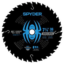 Spyder 7-1/4-Inch 36-Tooth Saw Blade for Wood and Metal 13100