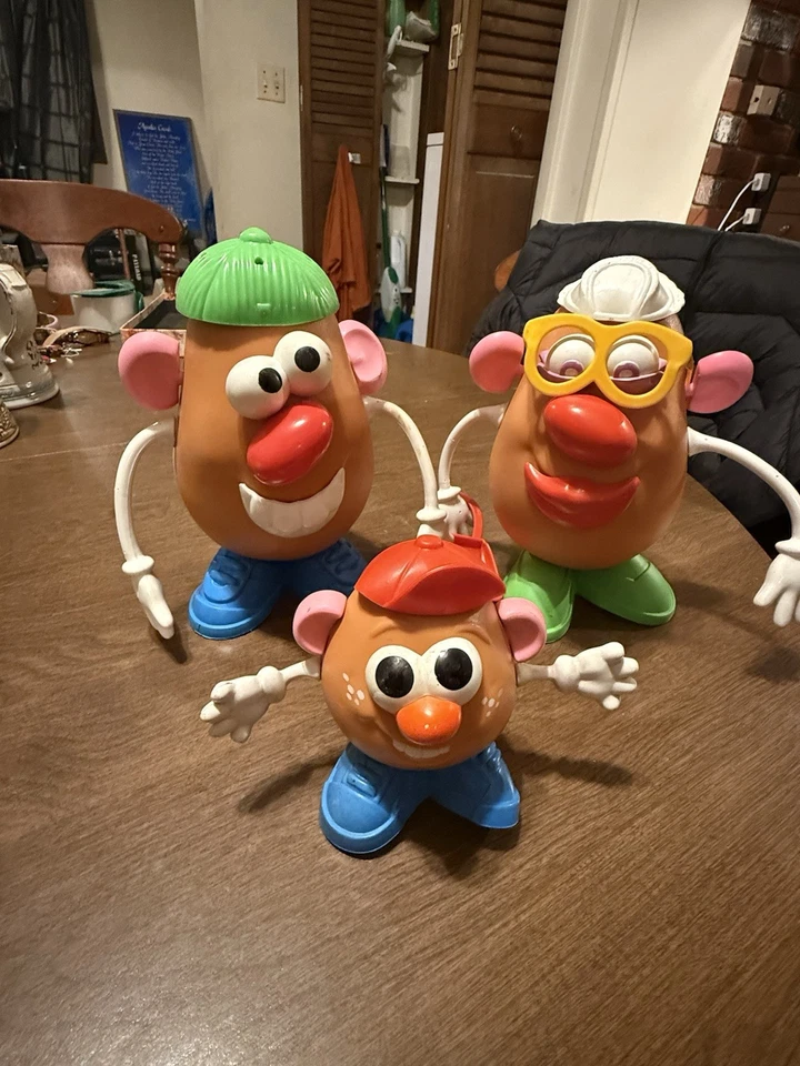 Playskool Hasbro 1985 Vintage Mr. Cabeza de patata señora cabeza de patata con niño y piezas! Foto 2 de 4
