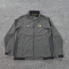 Oregon Ducks Jacket Mens Large Gray NCAA Football Nike Full Zip Windbreaker