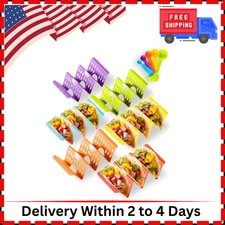 Premium Taco Holder Stand, Colorful Large Taco Holders Set of 6 or 4, Taco Stand