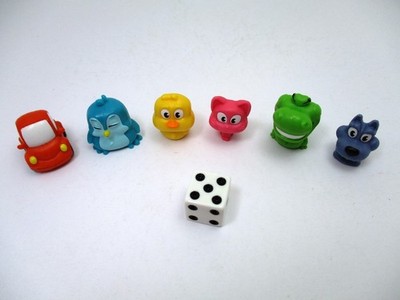 Monopoly Junior 6 Replacement Tokens Movers Ducky T-Rex Penguin Hazel Scottie