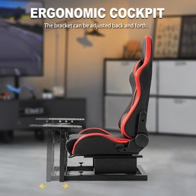 Marada Racing Flight Game Mount With Red Seat Compatible For Thrustmaster A10C