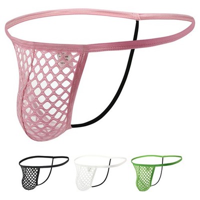 Hot Nights Intimate Occasion Men G-Strings Fishnet Underpants See-through Style