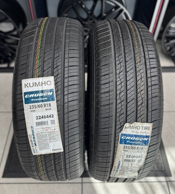 Pair (2) 235/60R18 103H Kumho Crugen Premium NEW/32.