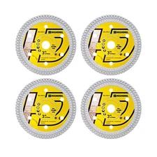 HIGHDRIL Diamond Tile Blade 3" 75mm x Arbor 3/8" 10mm - 4pcs X Mesh Angle