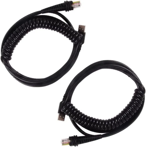 2-Pack USB Cable for 1900G 1200 1300G Barcode Scanner Type A 9ft Coiled 