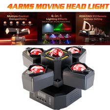 4 Arms 120W Magic Ball Stage Light Rotation Laser RGBW LED Disco Party Bar
