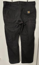 Carhartt Rugged Flex Relaxed Fit Canvas 5-Pocket Work Pant Men's 38x30 Gravel