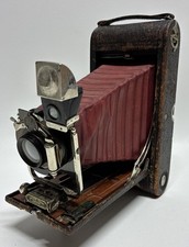 Antique VTG Kodak No. 3A Folding Pocket Kodak Model B-4 Camera Red Bellows