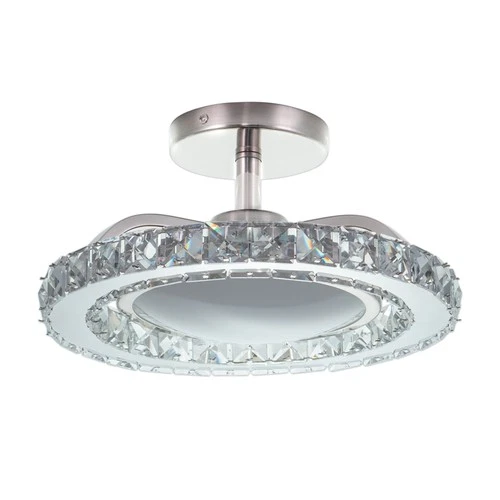 Vaxcel Lighting C0276 Clara 13"W LED Semi-Flush Ceiling Fixture - Nickel - Picture 3 of 12