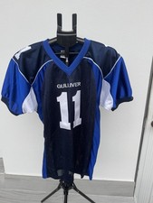 MVP Gulliver Prep Raiders Football Jersey Blue Navy #11 Mesh Practice Shirt