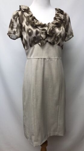 R And M Richards Womens Size 8 Dress Beige Brown