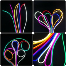 USA STOCK - 12V Waterproof Silicone LED Neon Rope Strip Light Flexible Home Deco