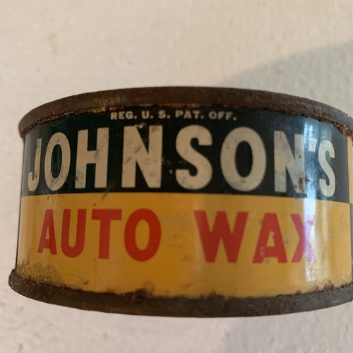 RARE Vintage JOHNSON'S AUTO WAX Tin Can Auto Polish Cleaner c1936/ 3 US Ounces - Picture 7 of 12