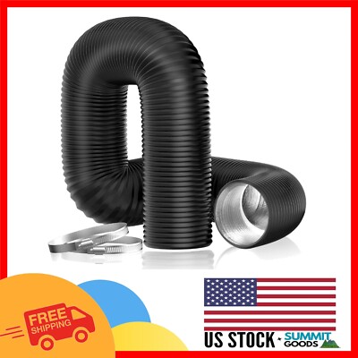 6'' Insulated Flexible Duct 8FT - Noise-Reducing, Lightproof Ventilation Solution