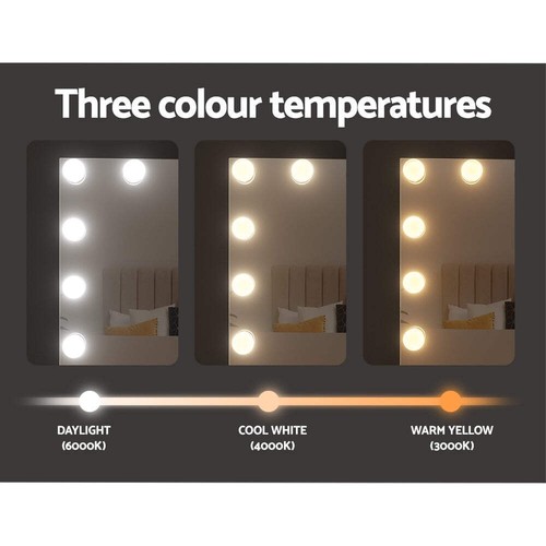 Embellir Bluetooth Makeup Mirror 58x46cm Hollywood Vanity with LED Light Wall - Picture 7 of 8