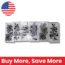 F10421 Dragon Rose Tattoo Stickers Gothic Arm Art Temporary Waterproof Set