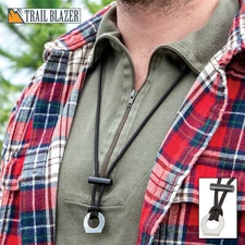 Trailblazer Outdoor Fire Starter Emergency Survival Necklace Camping Ferro Rod