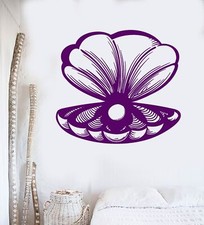 Vinyl Wall Decal Shell Pearl Sea Ocean Marine Decor Stickers 503ig 