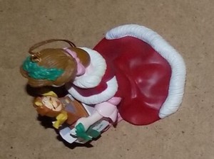 Beauty and the Beast Belle with Clock Christmas Ornament