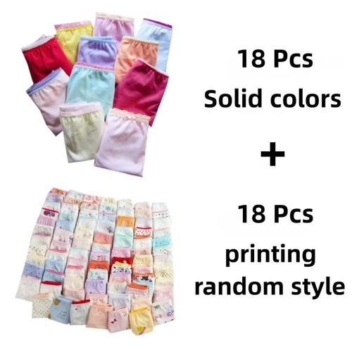 New 36pcs/Lot Girls Panties Kids Panties Girl Cotton Underwear Briefs 2-12Years - Picture 8 of 27