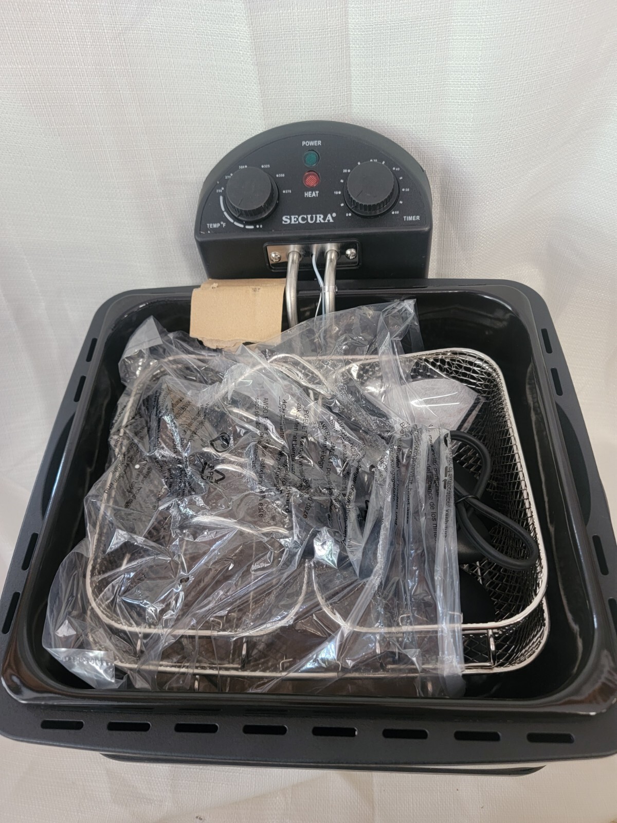 NEW Open Box Secura 4L Deep Fryer (L-DF401B-T)