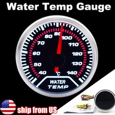 Water Temp Meter Temperature Gauge Led 2 52mm 18 Npt Sensor Pointer Car Truck.
