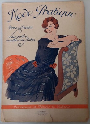LA MODE PRATIQUE MAGAZINE COVER PIC ONLY 30 SEPT  NO 39  1922   EMPLOIS DU RUBON